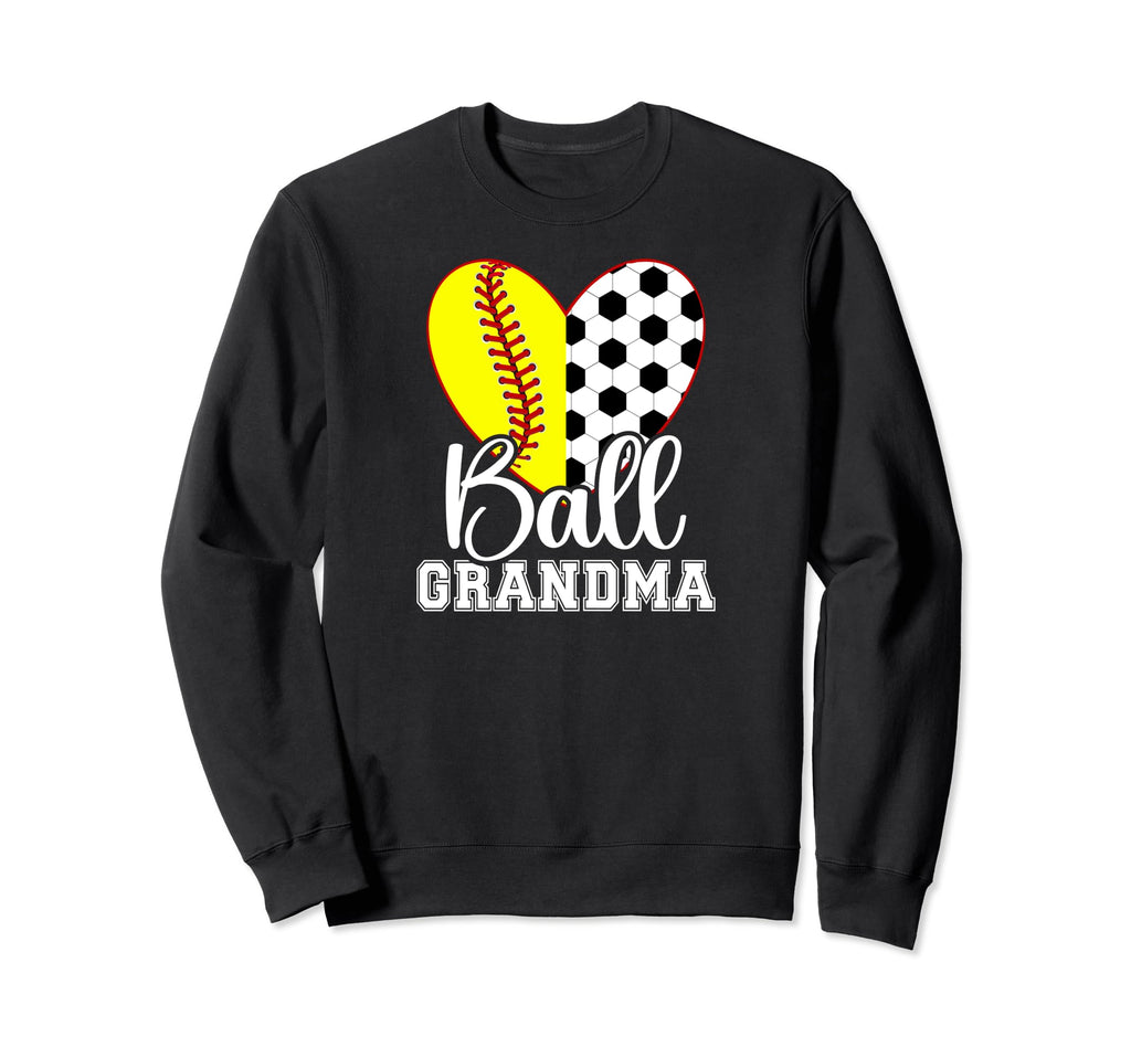 Ball Grandma Heart Soccer Softball Sweatshirt - Minimalist Print Unisex - T-Shirt, Sweatshirt, Hoodie
