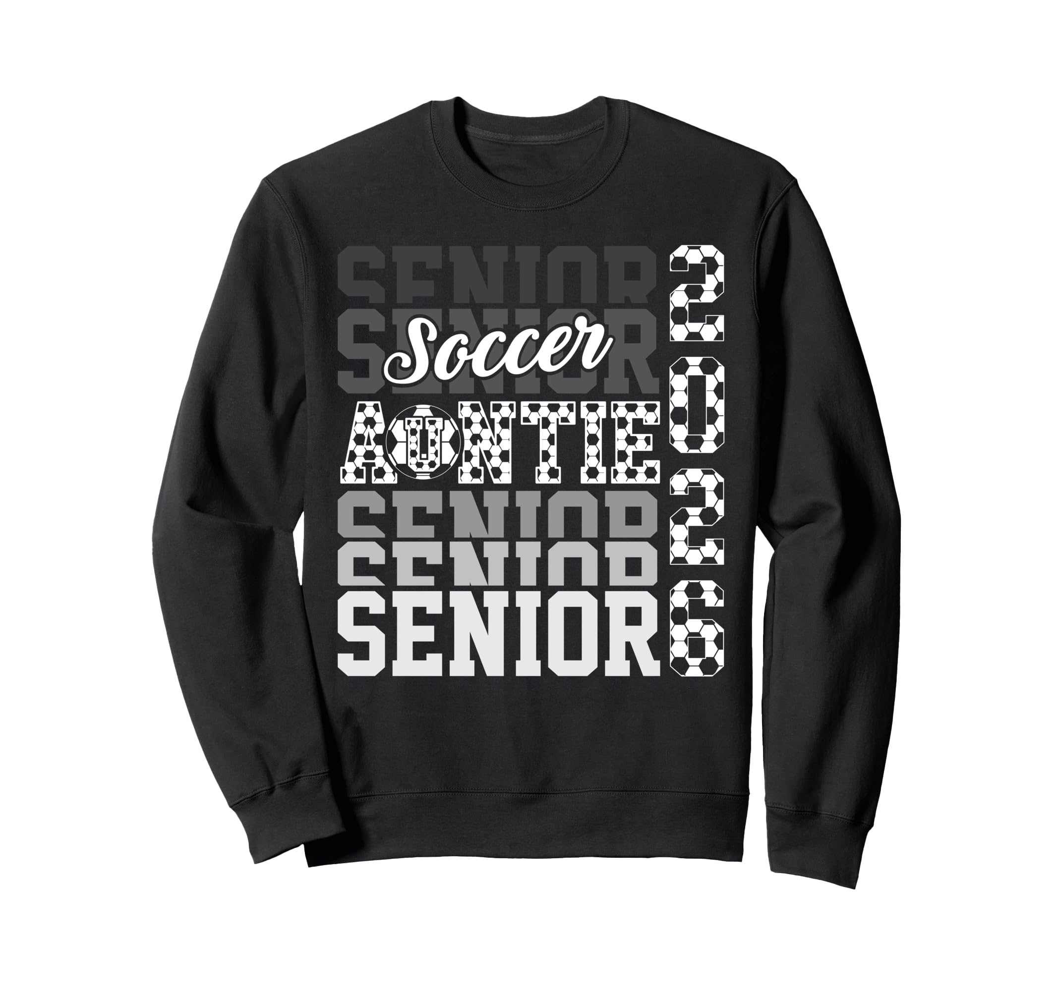 2026 Soccer Senior Auntie Sweatshirt - Custom Art Print for Adults - T-Shirt, Sweatshirt, Hoodie