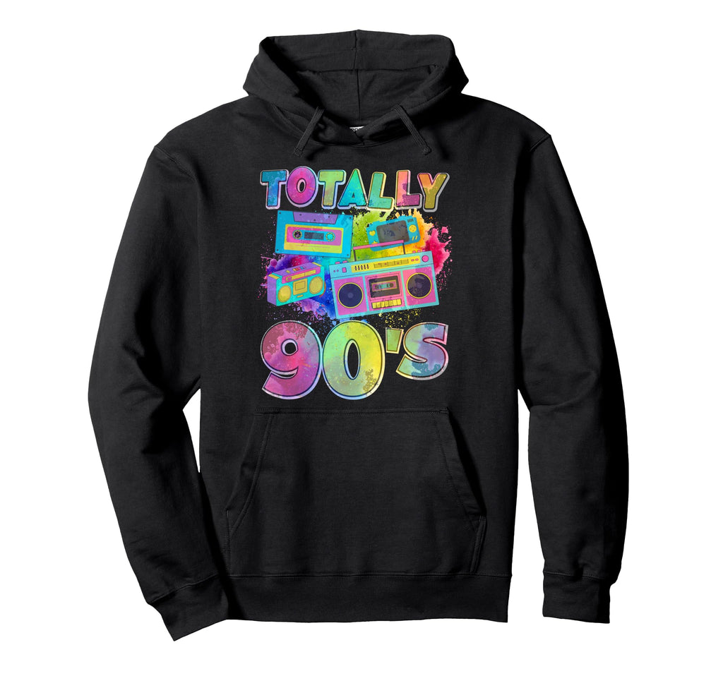 Totally 90S Colorful 1990S Mixtape Hoodie - Fun Novelty Design Men Women - T-Shirt, Sweatshirt, Hoodie