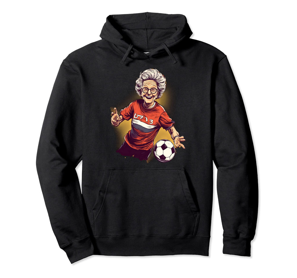Soccer Grandma Grandmother Soccer Ball Hoodie - Fun Novelty Design Unisex - T-Shirt, Sweatshirt, Hoodie