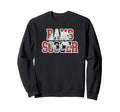 Rams Soccer Mom Game Day Mascot Red Sweatshirt - Streetwear Style Unisex - T-Shirt, Sweatshirt, Hoodie