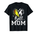 Ball Mom Heart Softball Soccer Ball Hoodie - Unique Graphic Unisex - T-Shirt, Sweatshirt, Hoodie