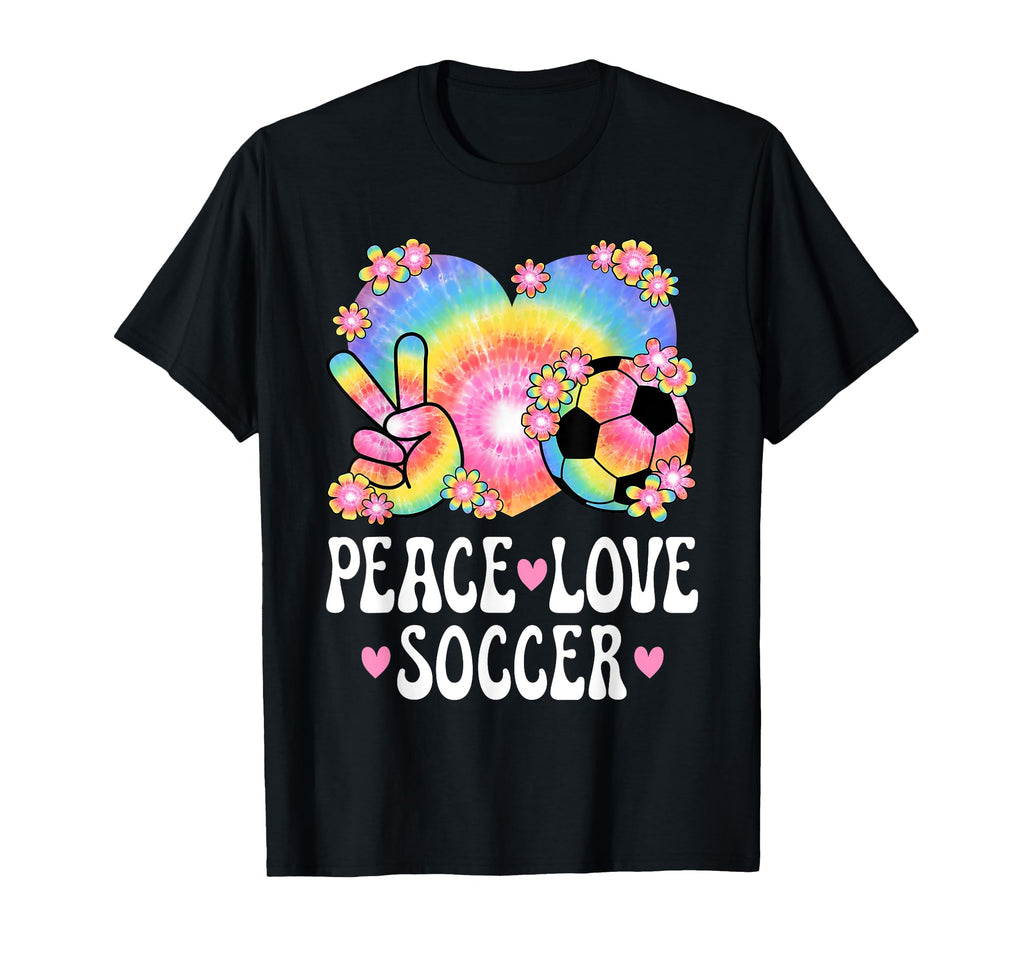 Peace Love Soccer Lover 60S 70S Hippie T-Shirt - Novelty Apparel Men Women - T-Shirt, Sweatshirt, Hoodie