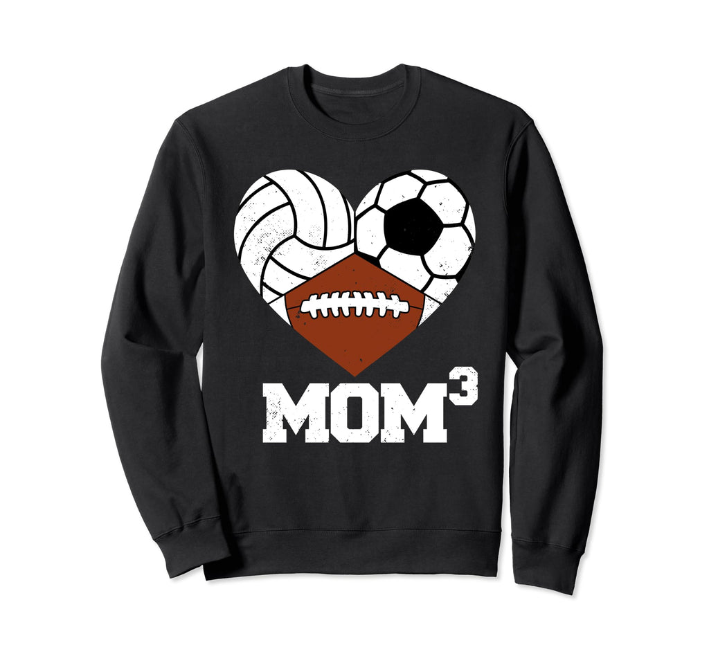 Mom Cubed Mom3 Mom Three Sweatshirt - Novelty Apparel for Adults - T-Shirt, Sweatshirt, Hoodie