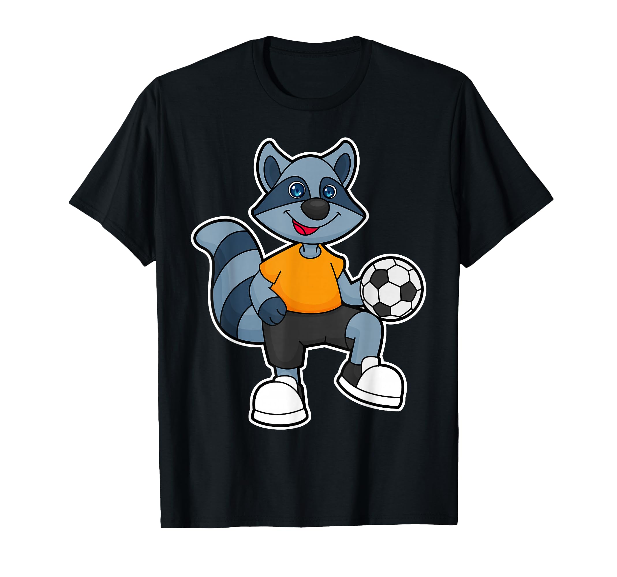 Raccoon Soccer Player Soccer Sports T-Shirt - Fun Novelty Design for Adults - T-Shirt, Sweatshirt, Hoodie
