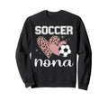 Love Soccer Leopard Soccer Nona Sweatshirt - Fun Novelty Design Unisex - T-Shirt, Sweatshirt, Hoodie
