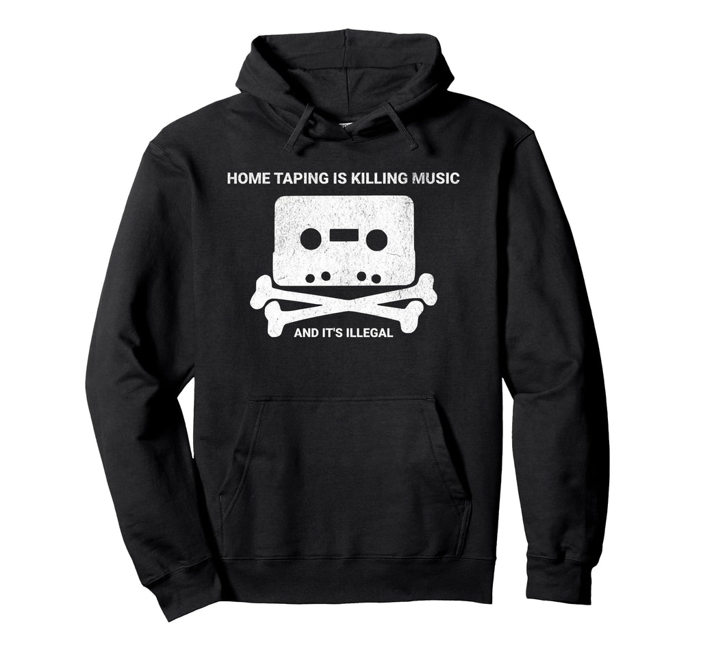 1980S Anti Piracy Music Home Taping Hoodie - Trendy Graphic for Adults - T-Shirt, Sweatshirt, Hoodie