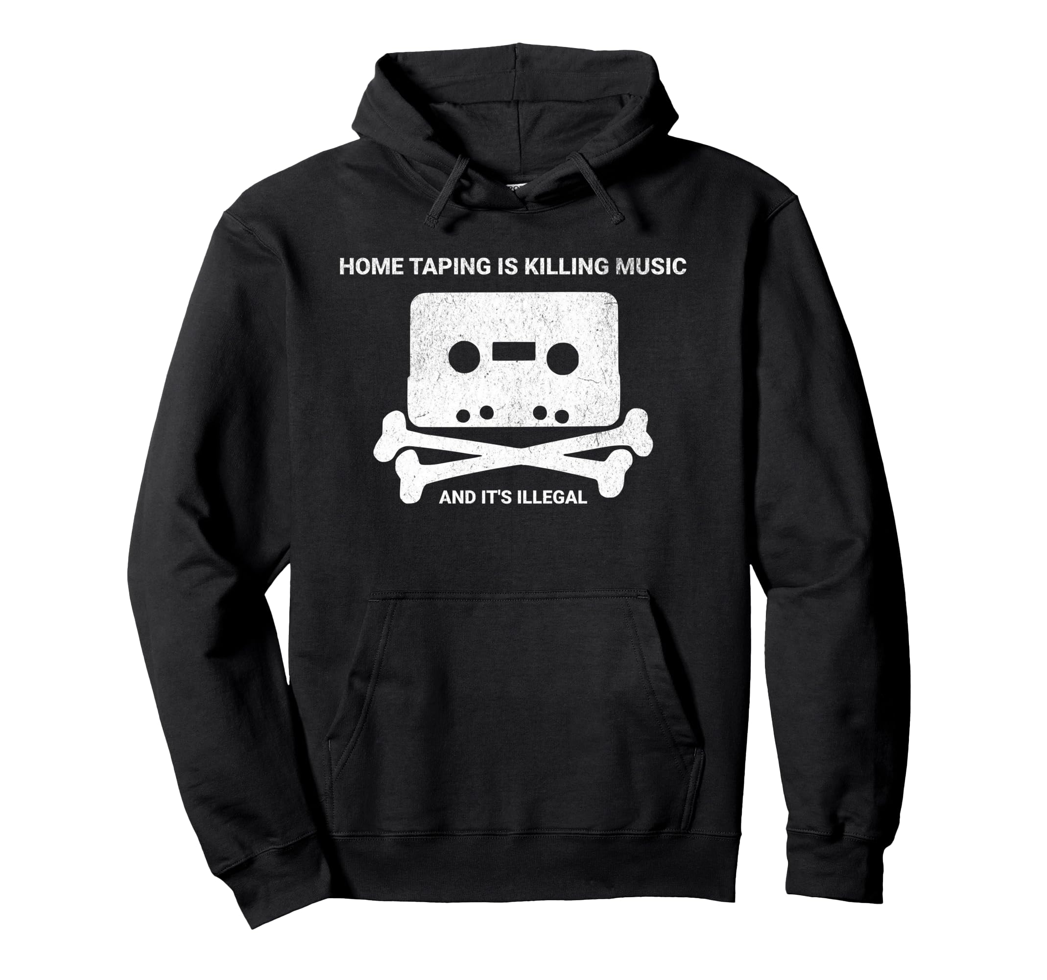 1980S Anti Piracy Music Home Taping Hoodie - Trendy Graphic for Adults - T-Shirt, Sweatshirt, Hoodie