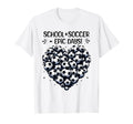 100 Days School Soccer Heart Love 100Th T-Shirt - Novelty Apparel Unisex - T-Shirt, Sweatshirt, Hoodie