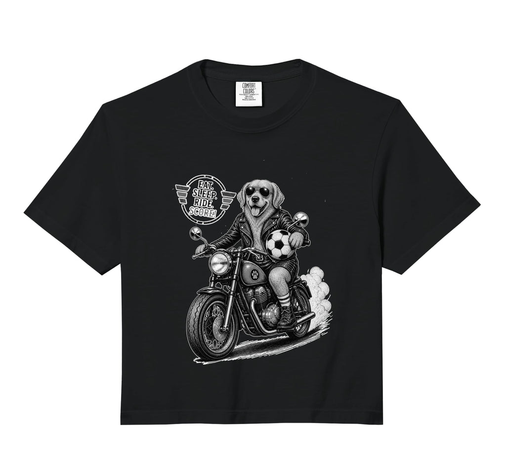 Golden Retriever Motorbike Love Footbal Hoodie - Custom Art Print Unisex - T-Shirt, Sweatshirt, Hoodie