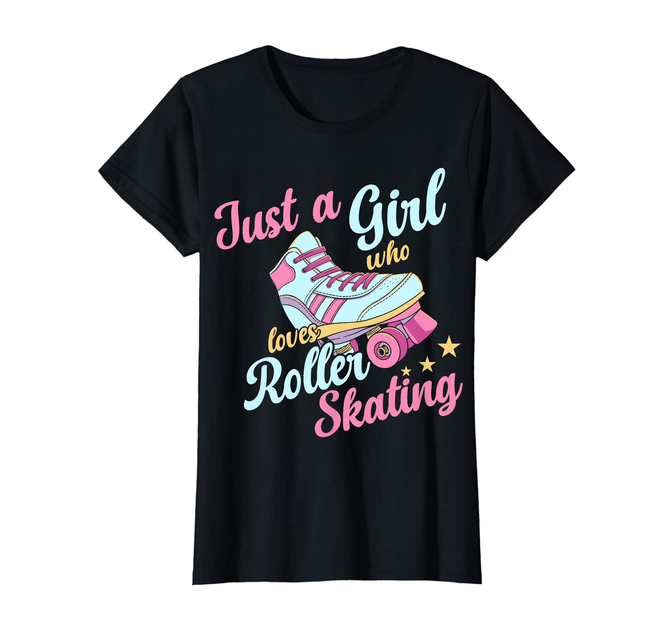 Rollerskate Funny Just Who Loves Roller T-Shirt - Custom Art Print Unisex - T-Shirt, Sweatshirt, Hoodie