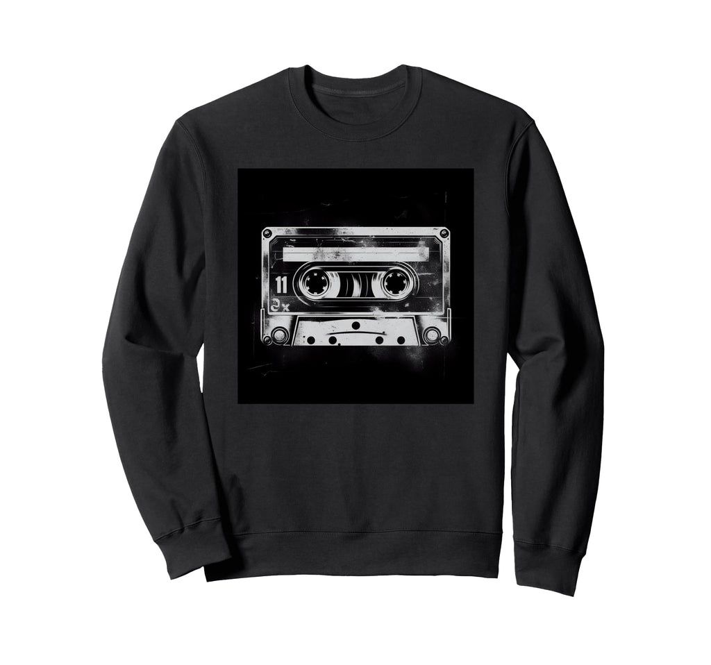Music Art Music Cassette Tape Pattern Sweatshirt - Graphic Print Unisex - T-Shirt, Sweatshirt, Hoodie