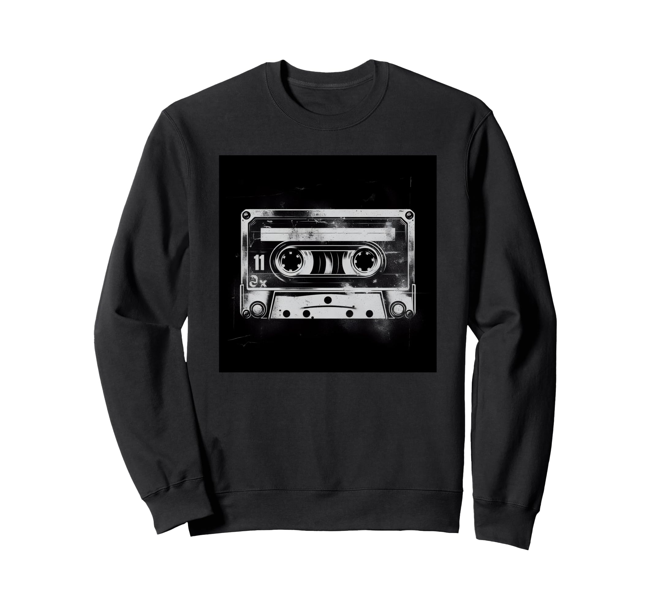 Music Art Music Cassette Tape Pattern Sweatshirt - Graphic Print Unisex - T-Shirt, Sweatshirt, Hoodie