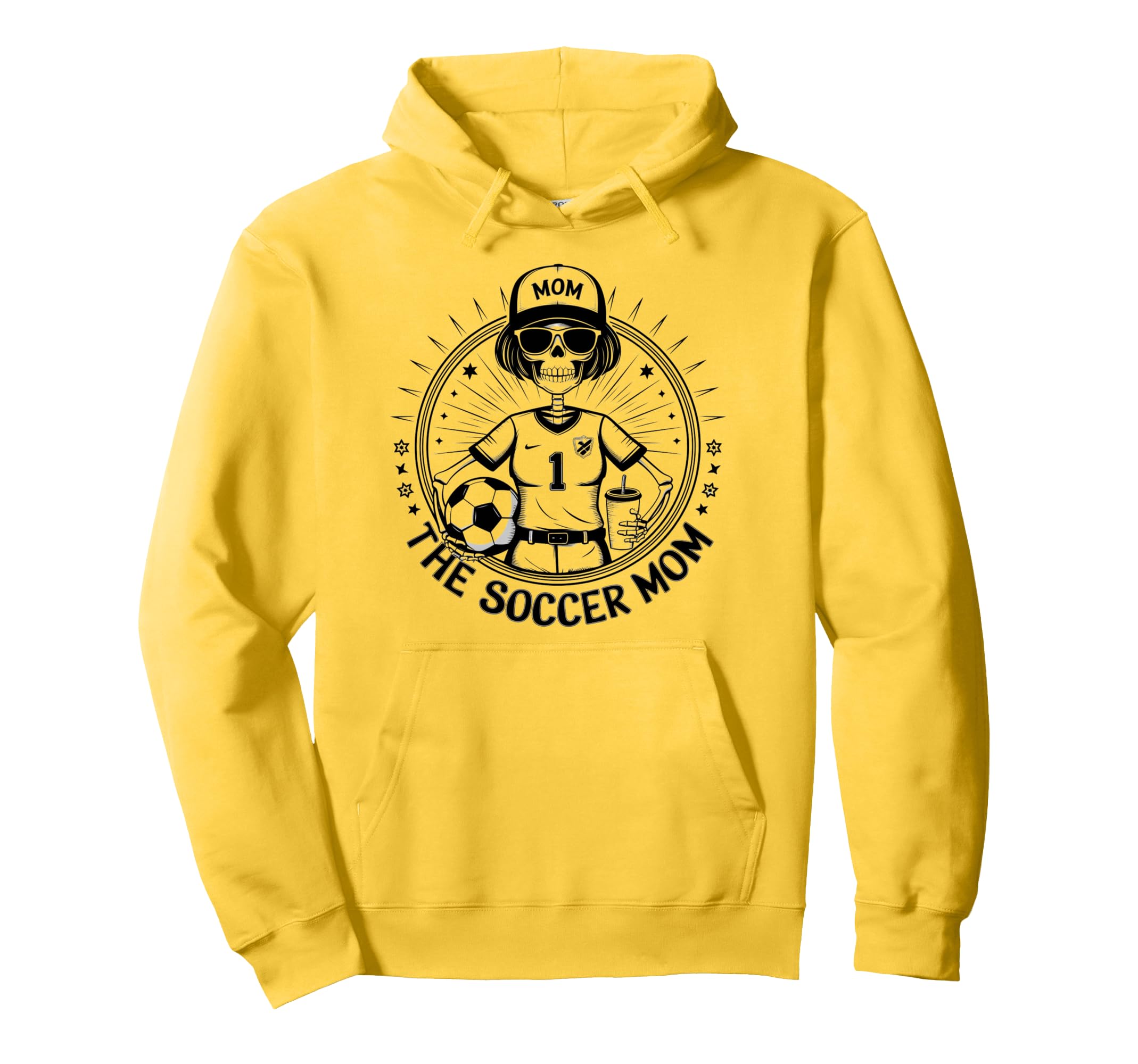 Soccer Mom Skeletton Halloween Hoodie - Fun Novelty Design Men Women - T-Shirt, Sweatshirt, Hoodie