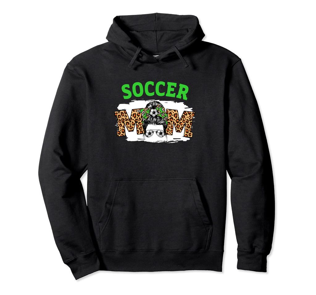 Soccer Mom Messy Bun Mothers Day Hoodie - Aesthetic Graphic Unisex - T-Shirt, Sweatshirt, Hoodie