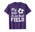 My Heart Is That Field Soccer Player T-Shirt - Minimalist Print for Adults - T-Shirt, Sweatshirt, Hoodie