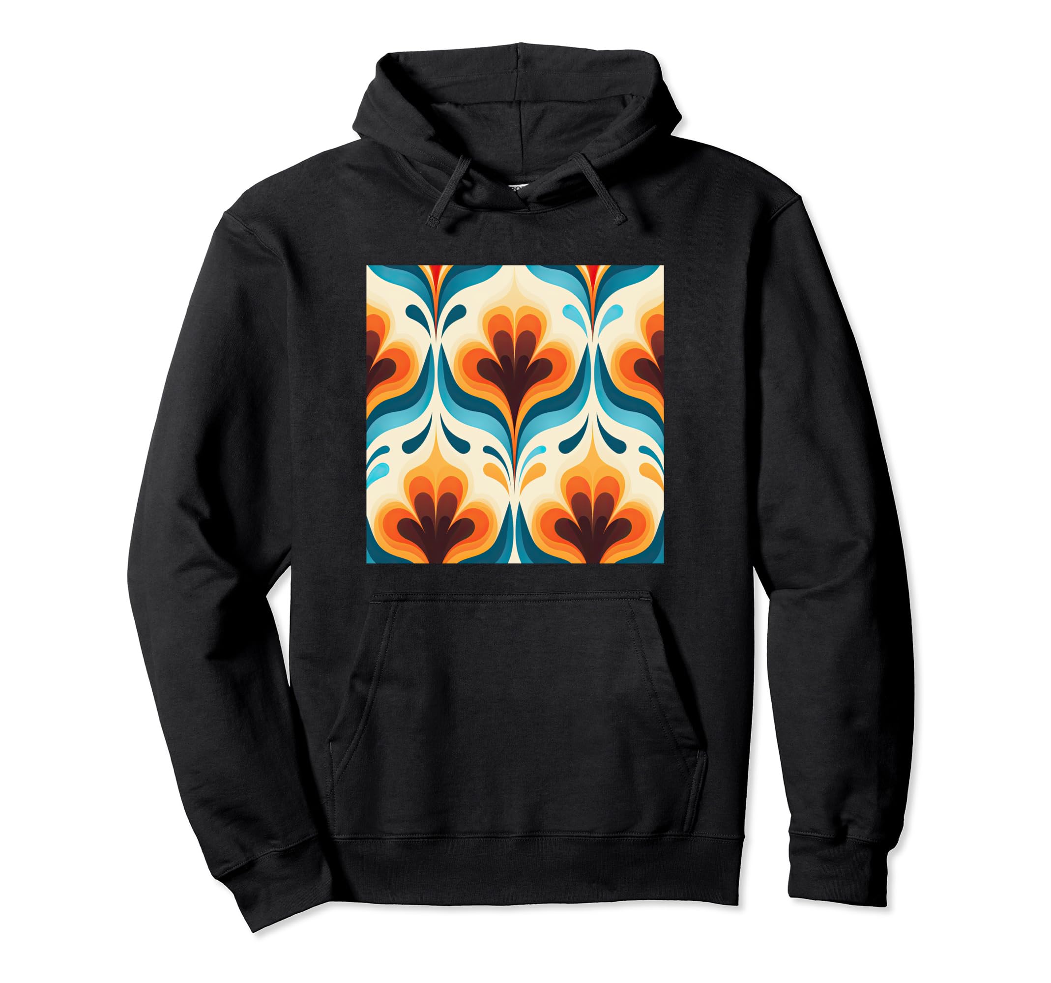 70S Wallpaper Flowers Floral Pattern Hoodie - Trendy Graphic Men Women - T-Shirt, Sweatshirt, Hoodie