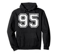 95 Number Ninety Five Team Sports Hoodie - Minimalist Print for Adults - T-Shirt, Sweatshirt, Hoodie