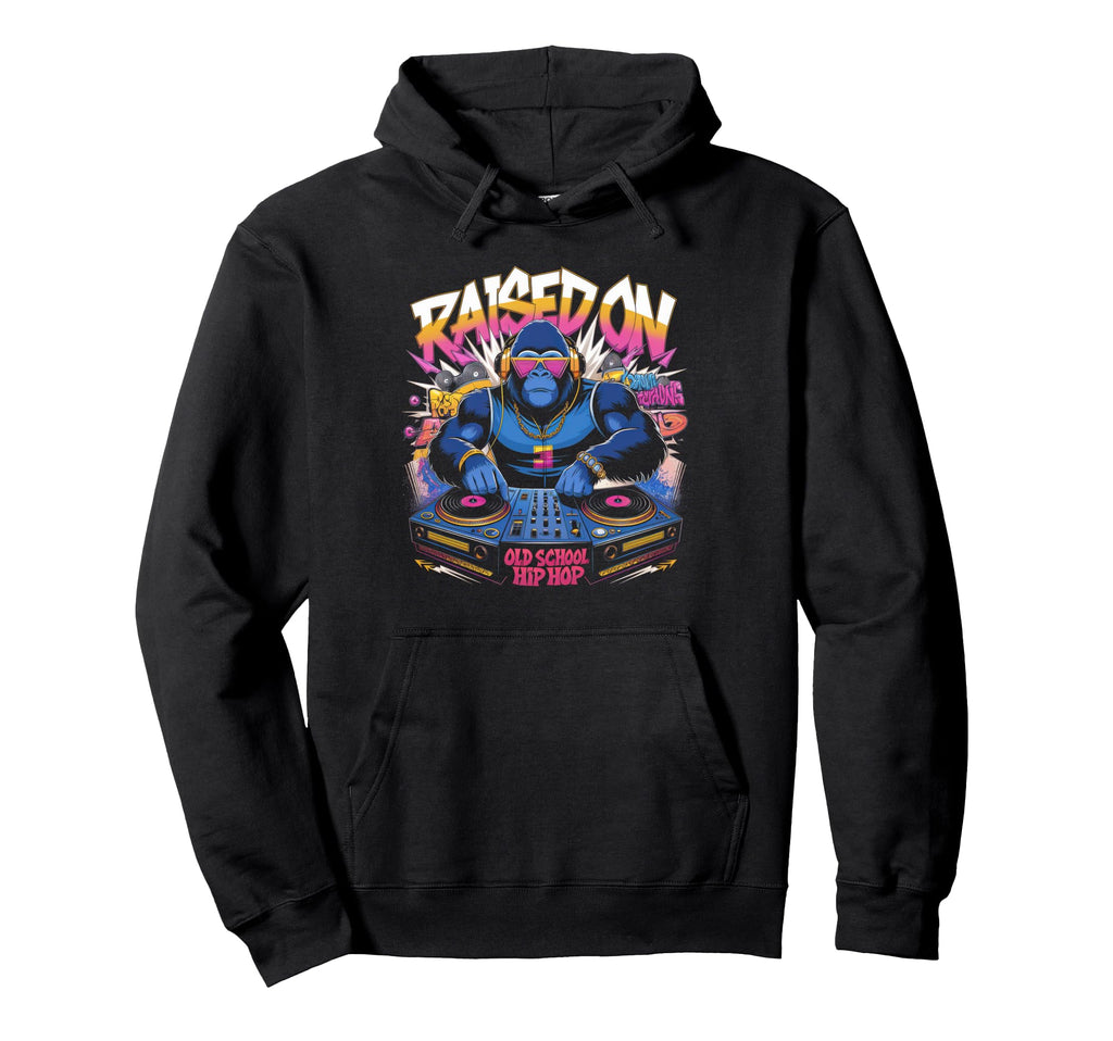 Raised Old School Graffiti Rap Hip Hop Hoodie - Unique Graphic for Adults - T-Shirt, Sweatshirt, Hoodie