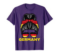 Germany Flag German Messy Bun Football T-Shirt - Aesthetic Graphic Unisex - T-Shirt, Sweatshirt, Hoodie