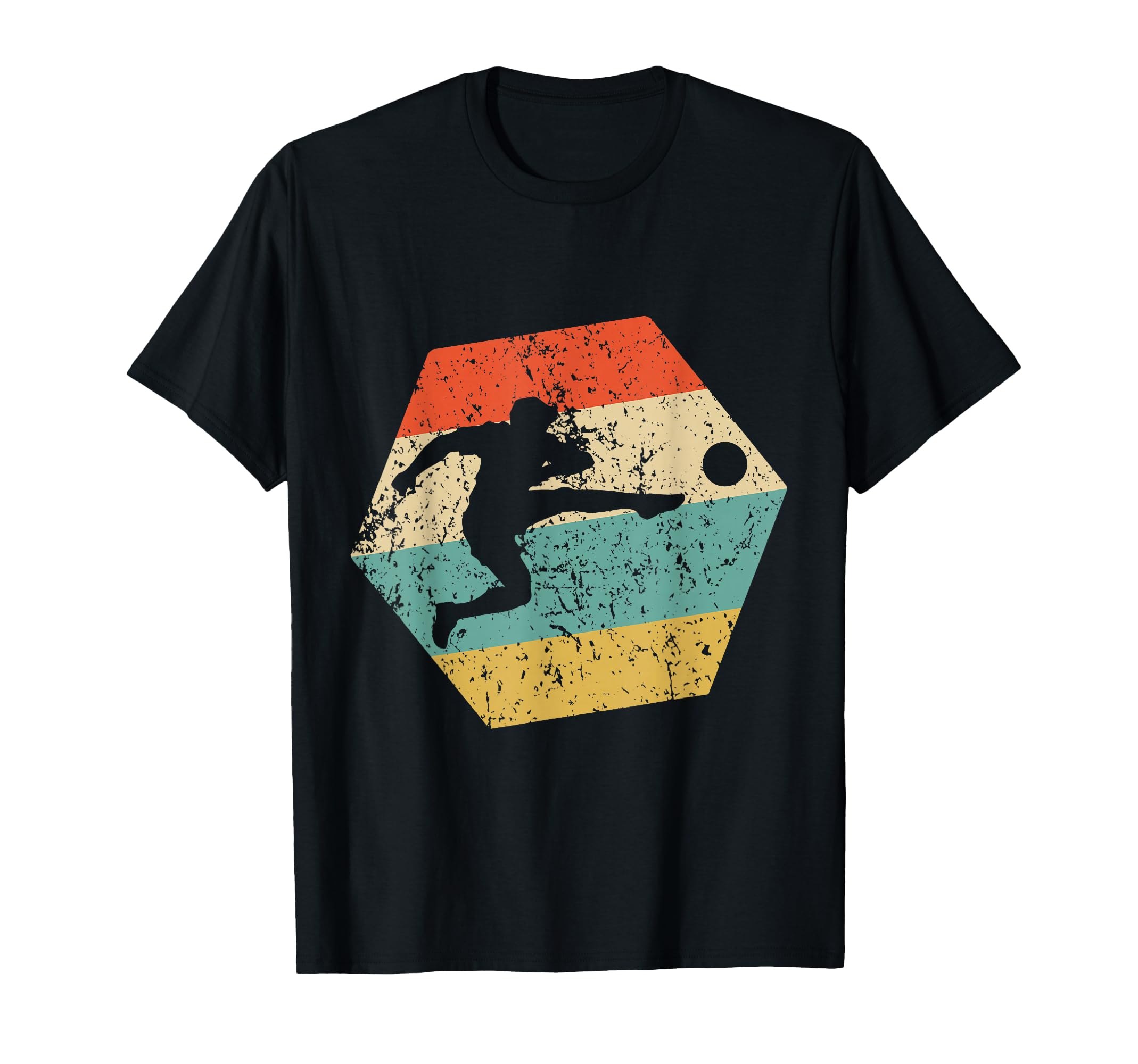 Soccer Distressed Hexagon Soccer T-Shirt - Fun Novelty Design for Adults - T-Shirt, Sweatshirt, Hoodie