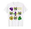 Mardi Gras Soccer Coquette Bow Fat T-Shirt - Custom Art Print Unisex - T-Shirt, Sweatshirt, Hoodie