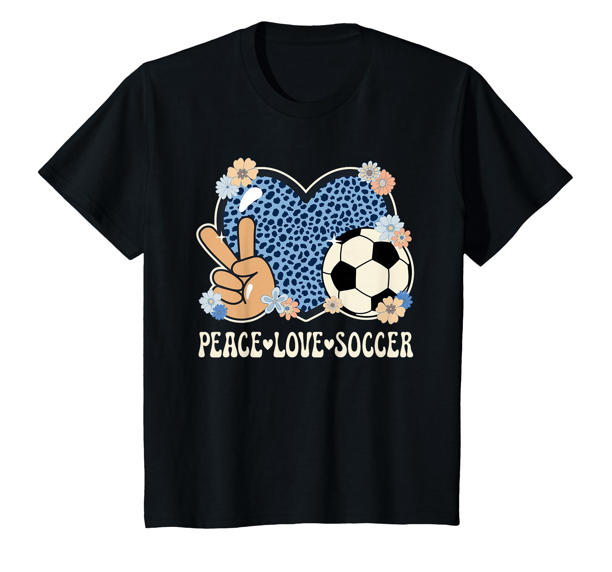 Peace Love Soccer Lover Outfit T-Shirt - Aesthetic Graphic for Adults - T-Shirt, Sweatshirt, Hoodie