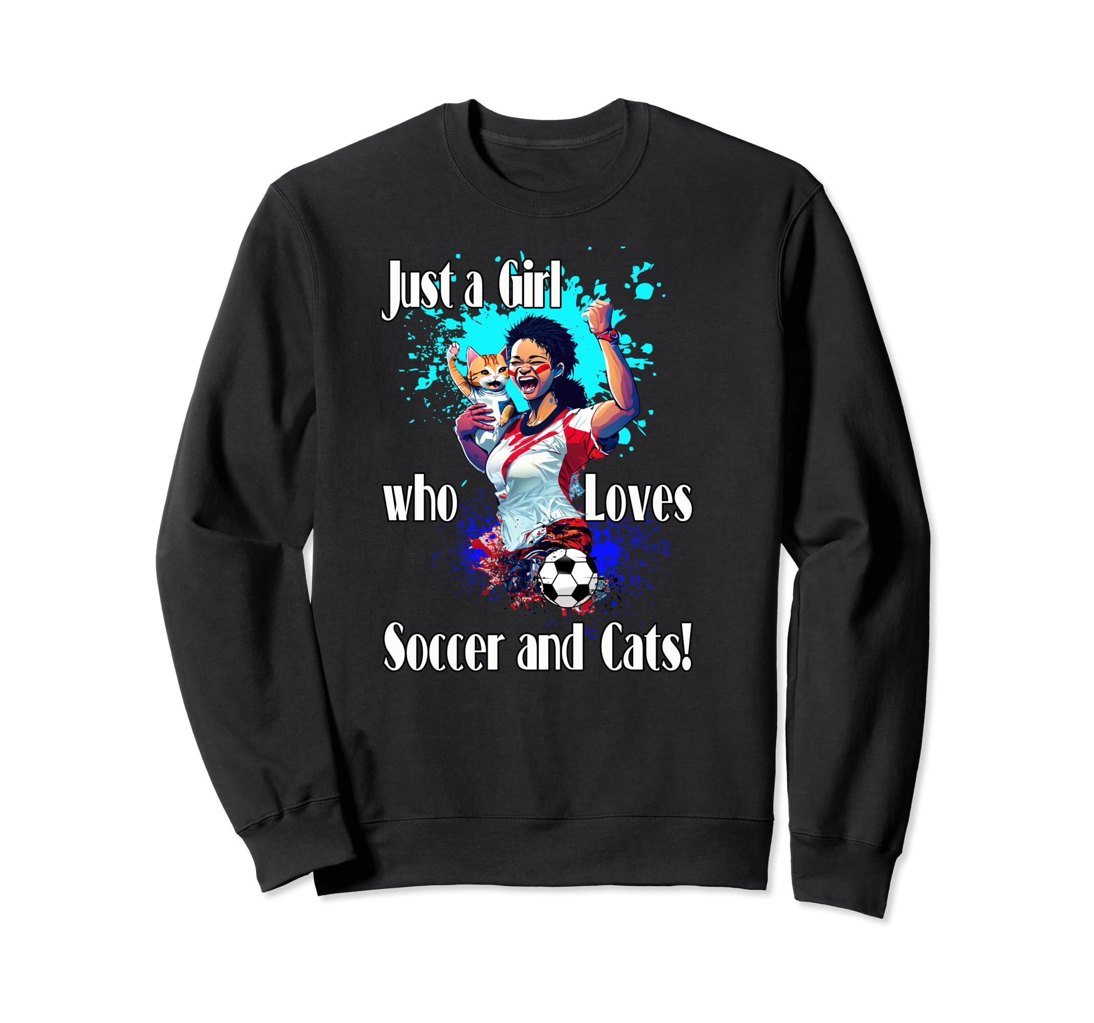 Just Who Loves Soccer And Cats Anime Sweatshirt - Unique Graphic Men Women - T-Shirt, Sweatshirt, Hoodie