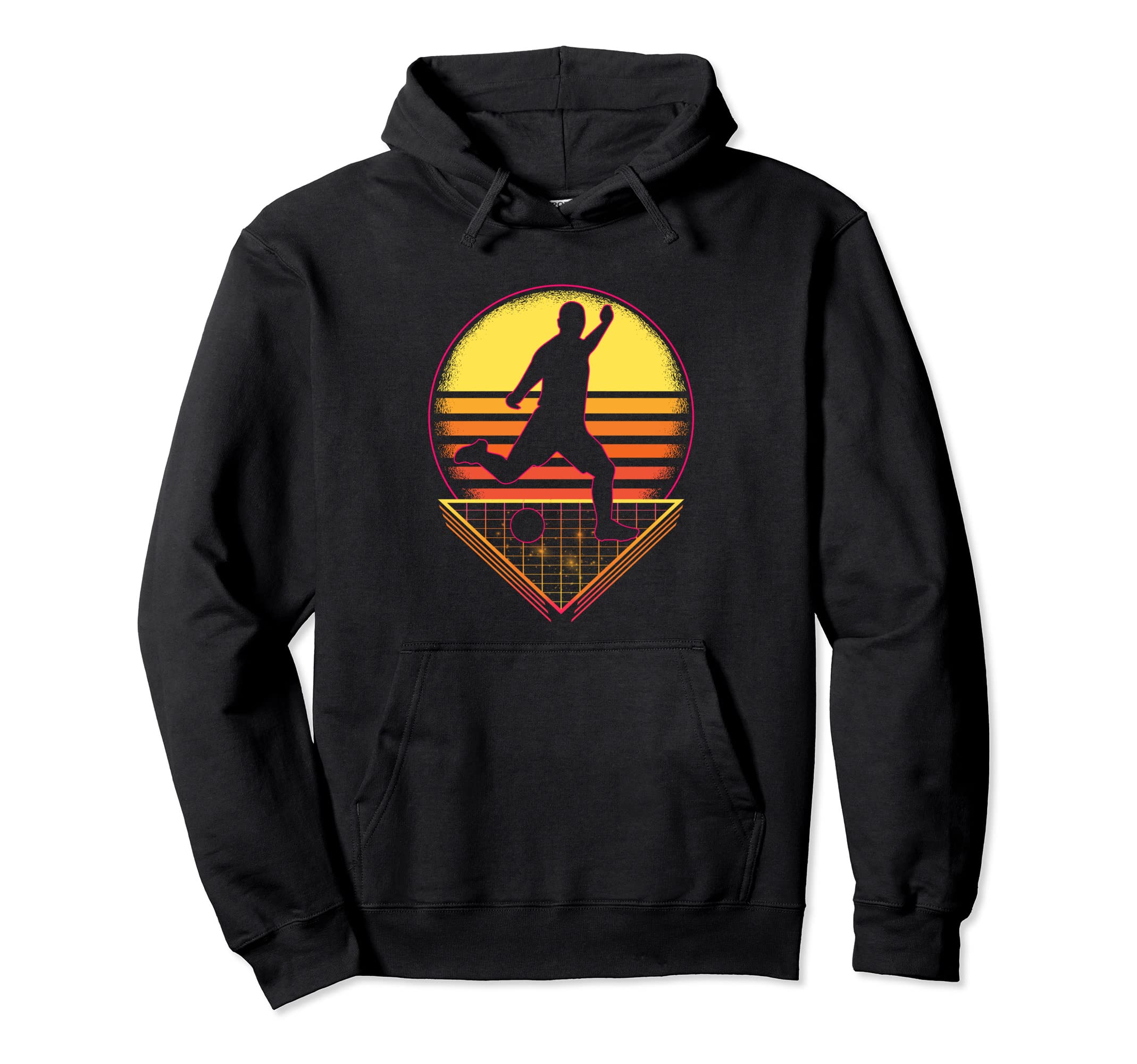 Sunset Soccer Football 80S Sports Lovers Hoodie - Novelty Apparel Unisex - T-Shirt, Sweatshirt, Hoodie