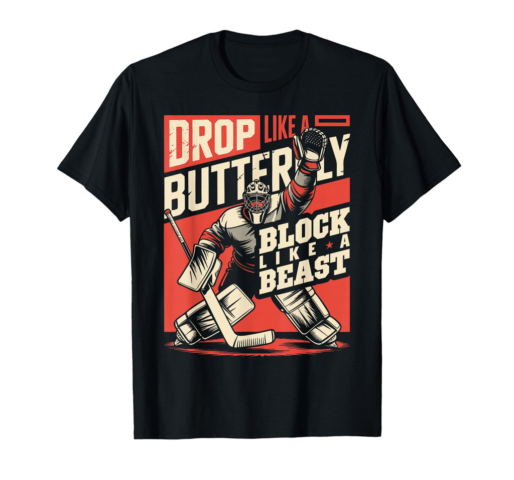 Ice Hockey Goalkeeper Ice Hockey T-Shirt - Minimalist Print Men Women - T-Shirt, Sweatshirt, Hoodie