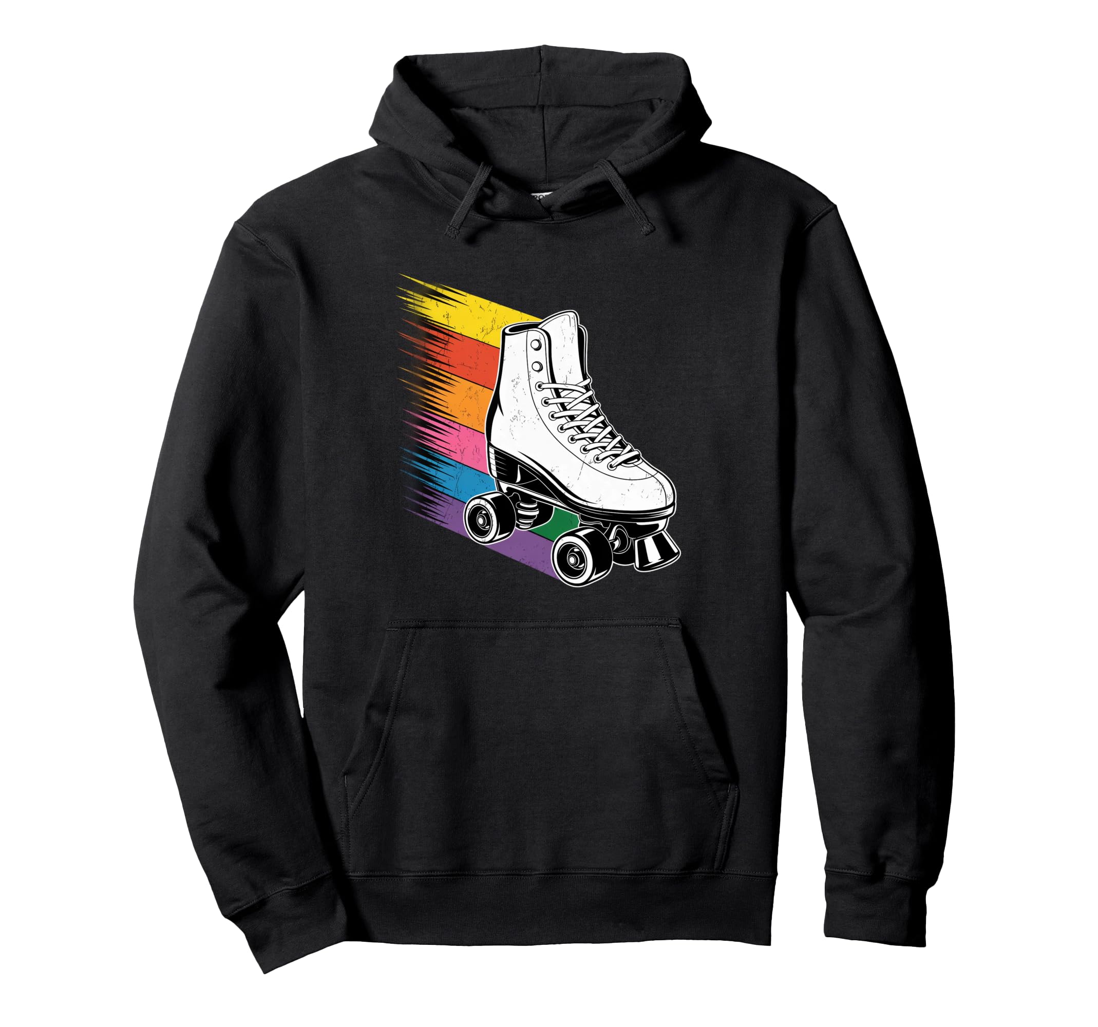 Roller Skate Shoes Rainbow Roller Skating Hoodie - Novelty Apparel Unisex - T-Shirt, Sweatshirt, Hoodie