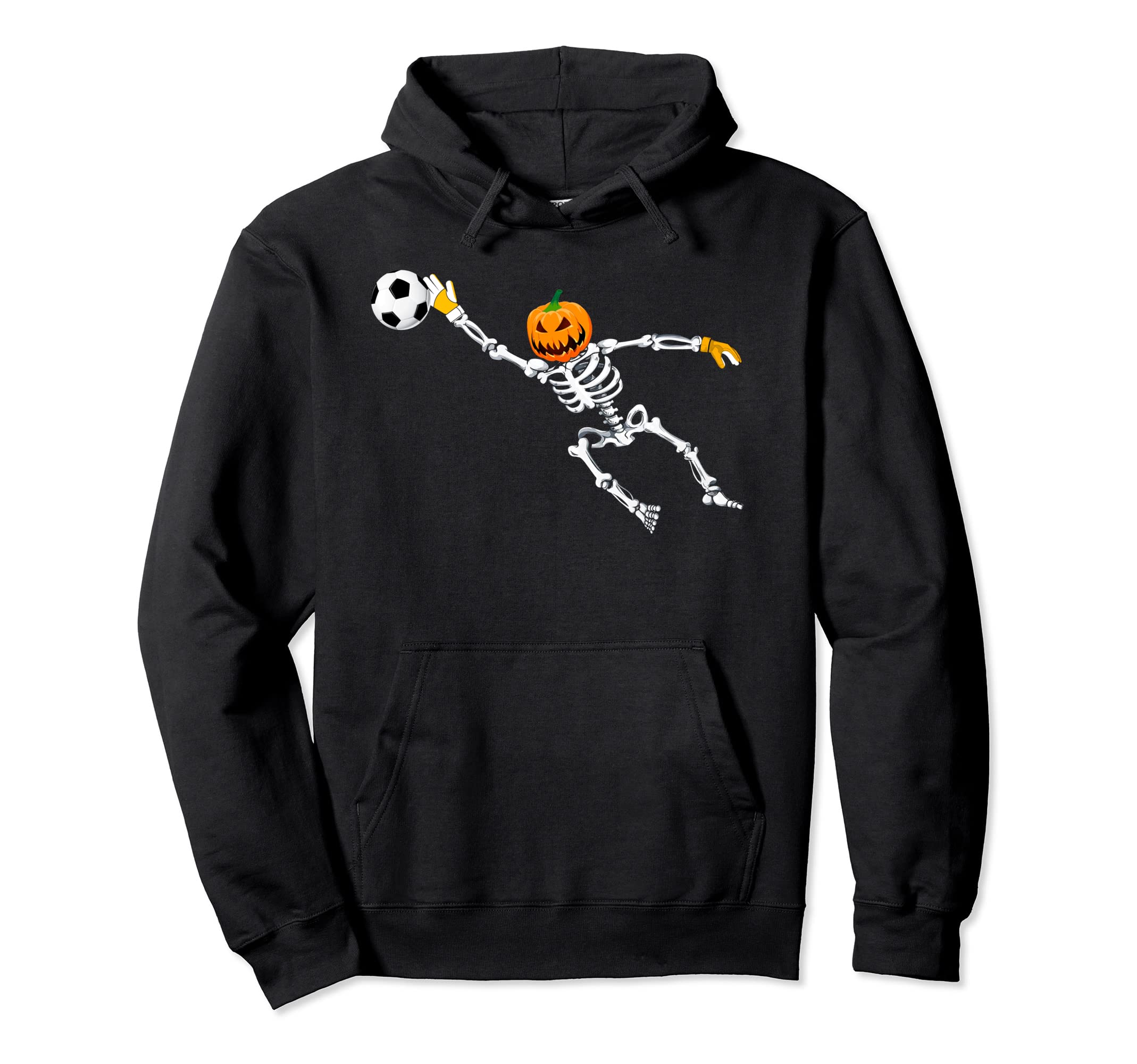 Skeleton Soccer Goalkeeper Halloween Hoodie - Minimalist Print Men Women - T-Shirt, Sweatshirt, Hoodie