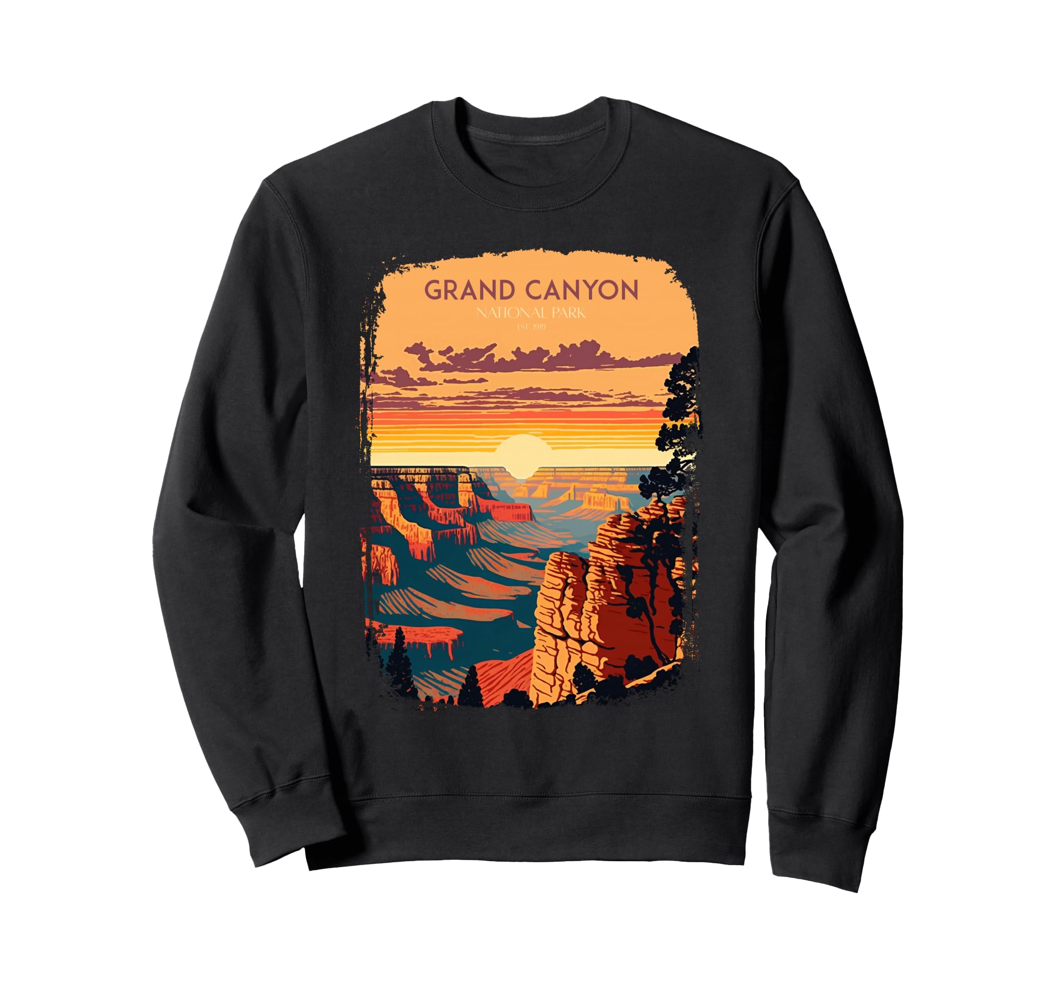 Grand Canyon National Park Sunset Sweatshirt - Trendy Graphic for Adults - T-Shirt, Sweatshirt, Hoodie