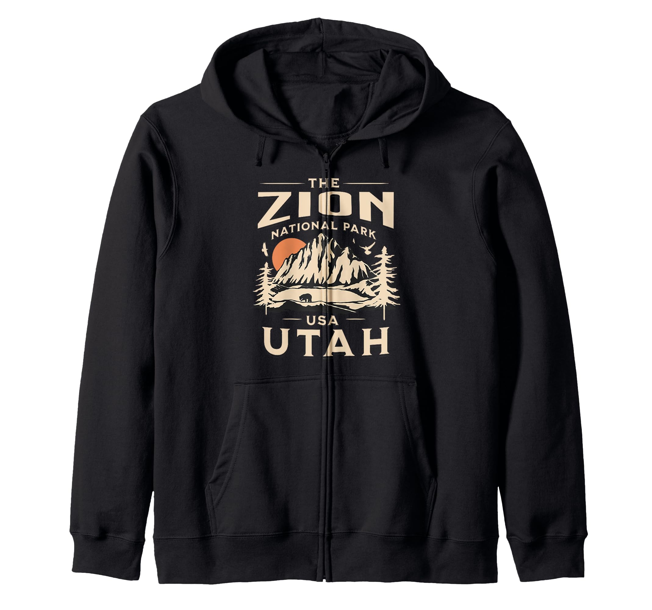 Zion National Park Utah Usa Outdoor Hoodie - Minimalist Print for Adults - T-Shirt, Sweatshirt, Hoodie