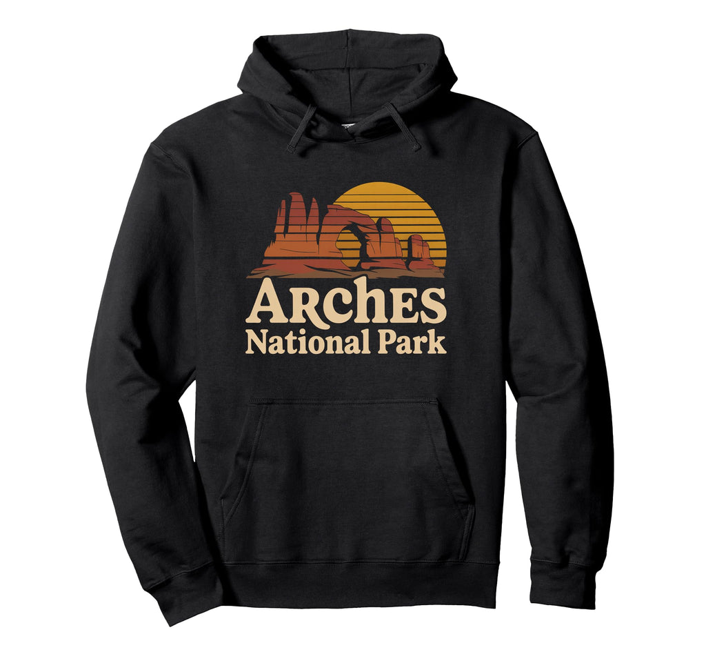 Arches National Park Mountain Sunset Utah Hoodie - Minimalist Print Unisex - T-Shirt, Sweatshirt, Hoodie