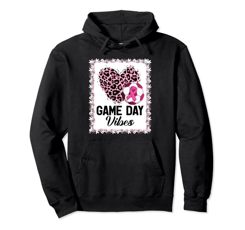 Leopard Soccer Game Day Vibes Breast Hoodie - Trendy Graphic for Adults - T-Shirt, Sweatshirt, Hoodie