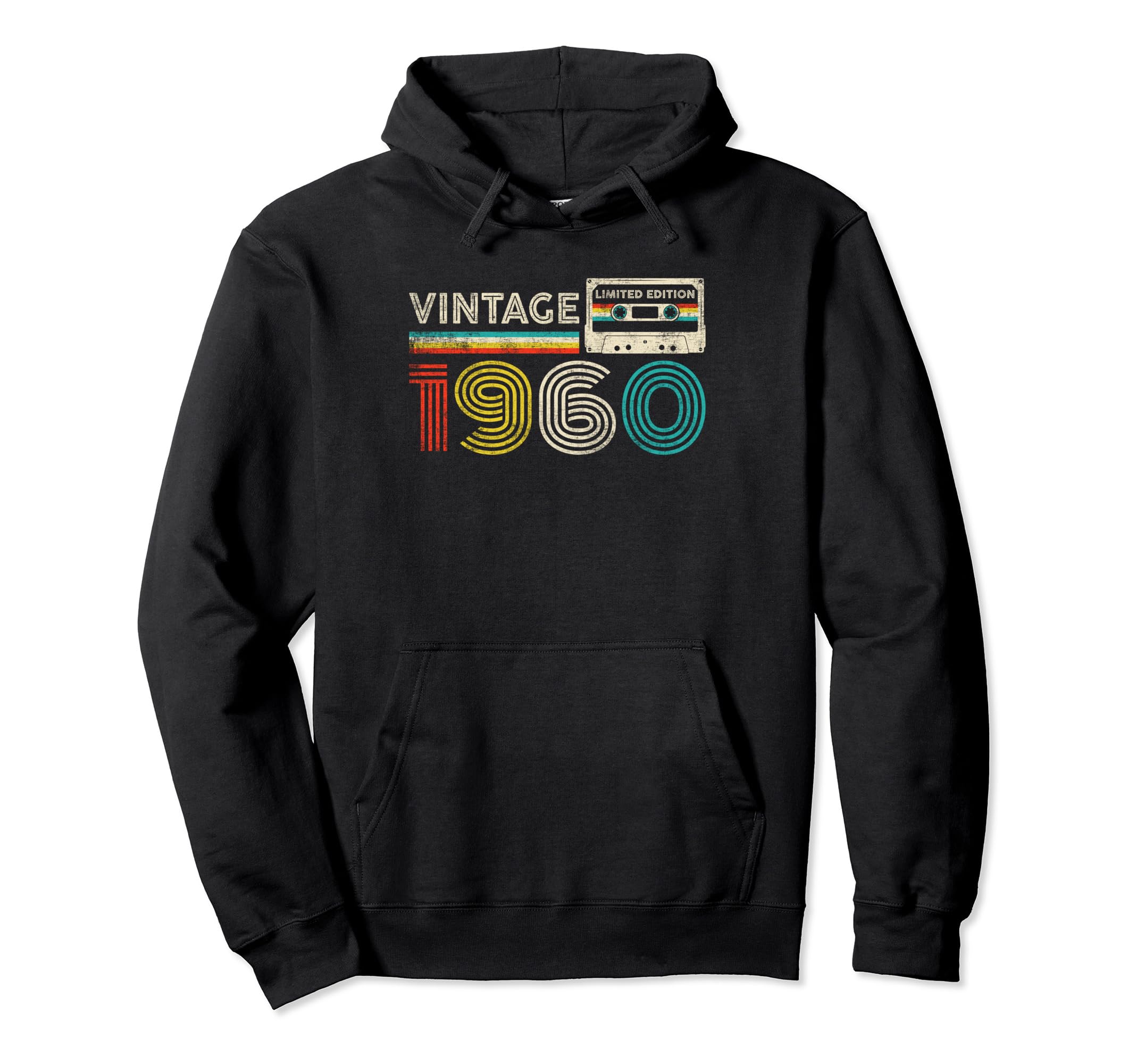 64Th Birthday Gifts 1960 Cassette Tape Hoodie - Fun Novelty Design Unisex - T-Shirt, Sweatshirt, Hoodie