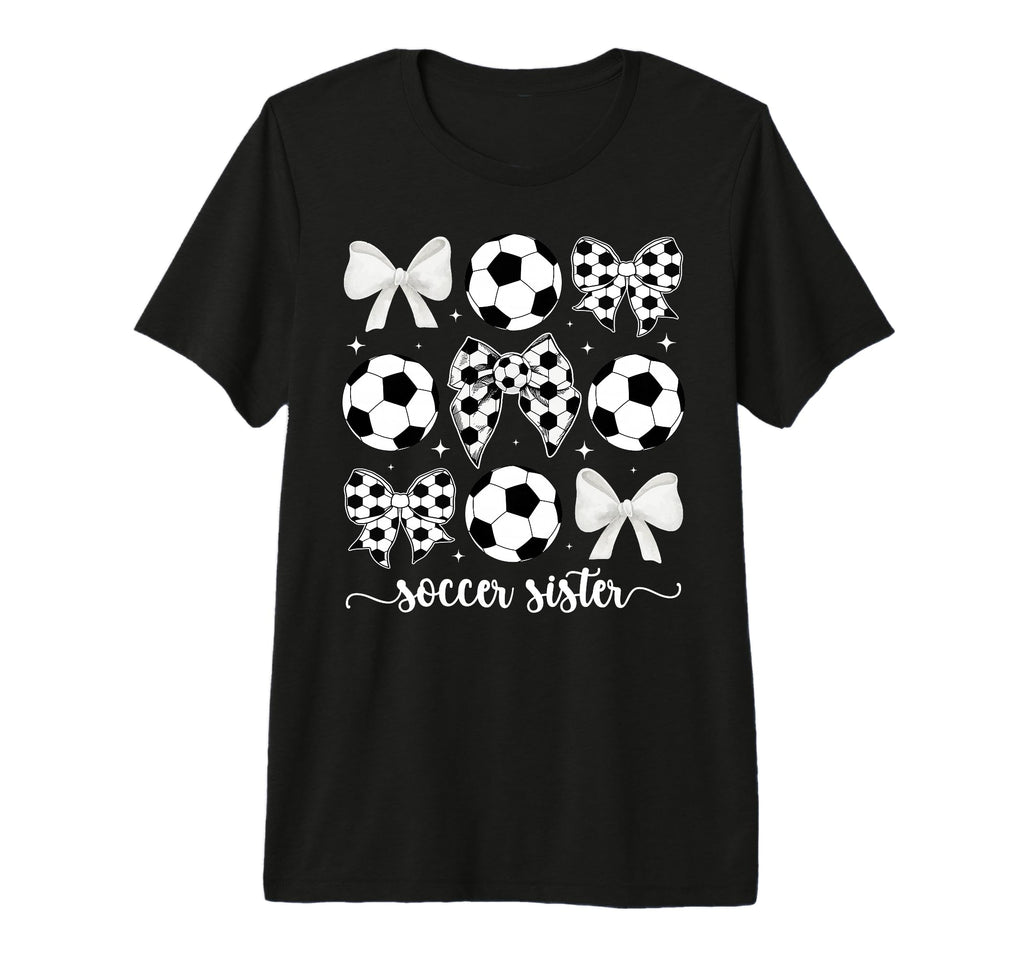 Soccer Sister Coquette Sister Soccer T-Shirt - Trendy Graphic for Adults - T-Shirt, Sweatshirt, Hoodie