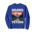 Grand Teton National Park Eighties Sweatshirt - Custom Art Print Men Women - T-Shirt, Sweatshirt, Hoodie