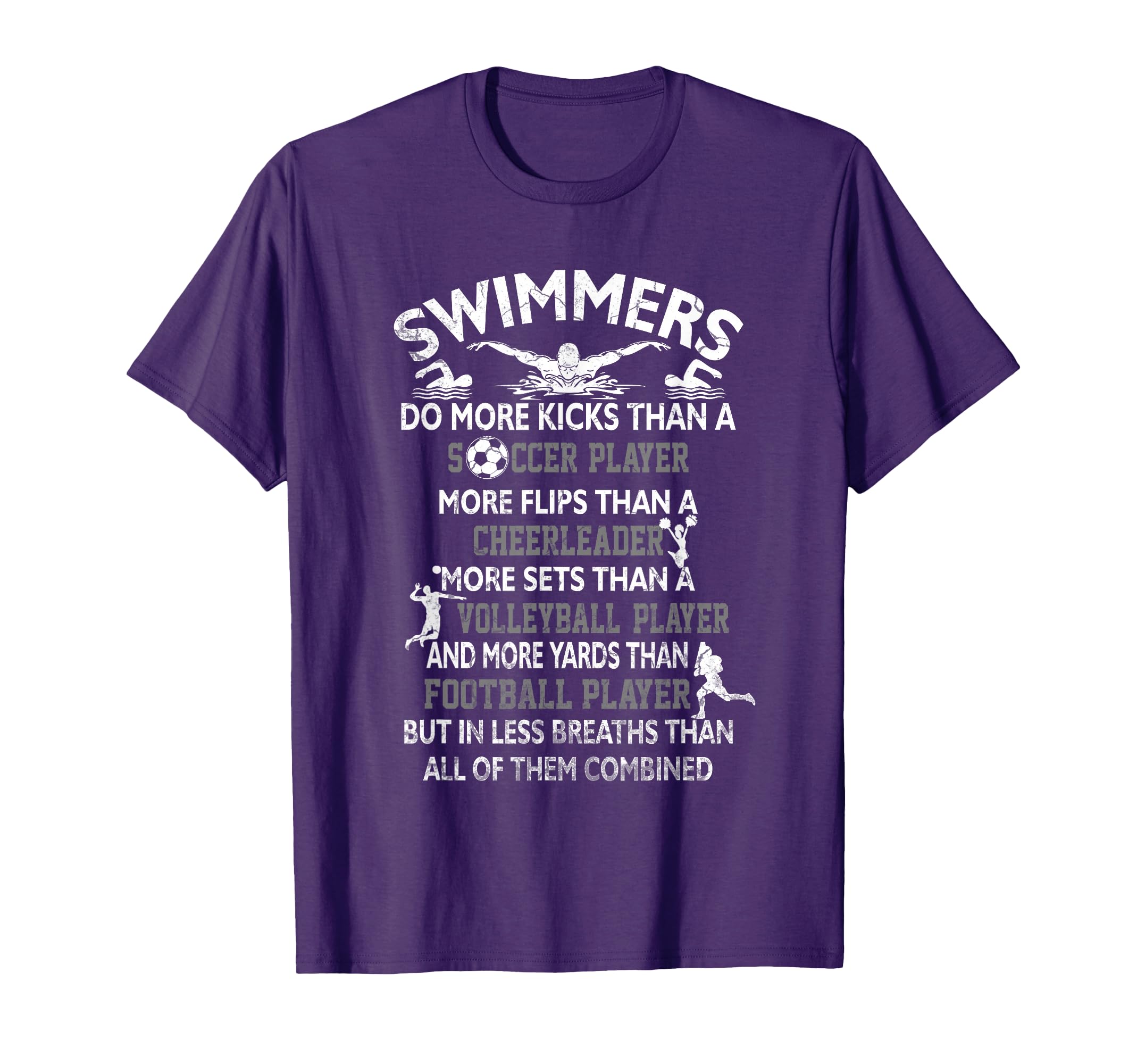 Swimmers Do More Kicks Than Soccer T-Shirt - Unique Graphic Men Women - T-Shirt, Sweatshirt, Hoodie