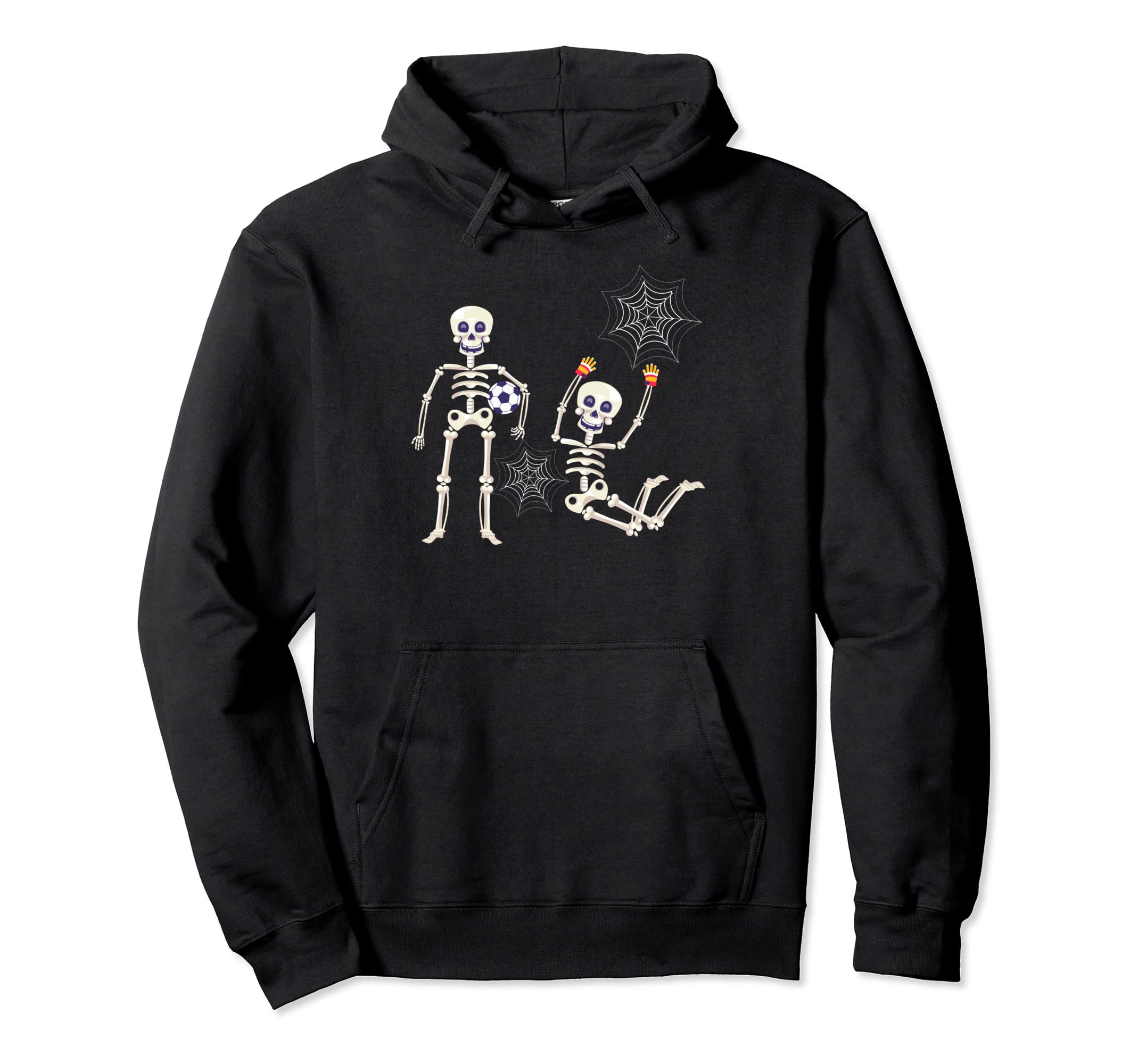 Halloween Skeleton Soccer Player Hoodie - Fun Novelty Design for Adults - T-Shirt, Sweatshirt, Hoodie