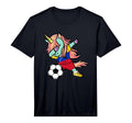 Dabbing Unicorn Venezuela Soccer Fans T-Shirt - Minimalist Print Unisex - T-Shirt, Sweatshirt, Hoodie