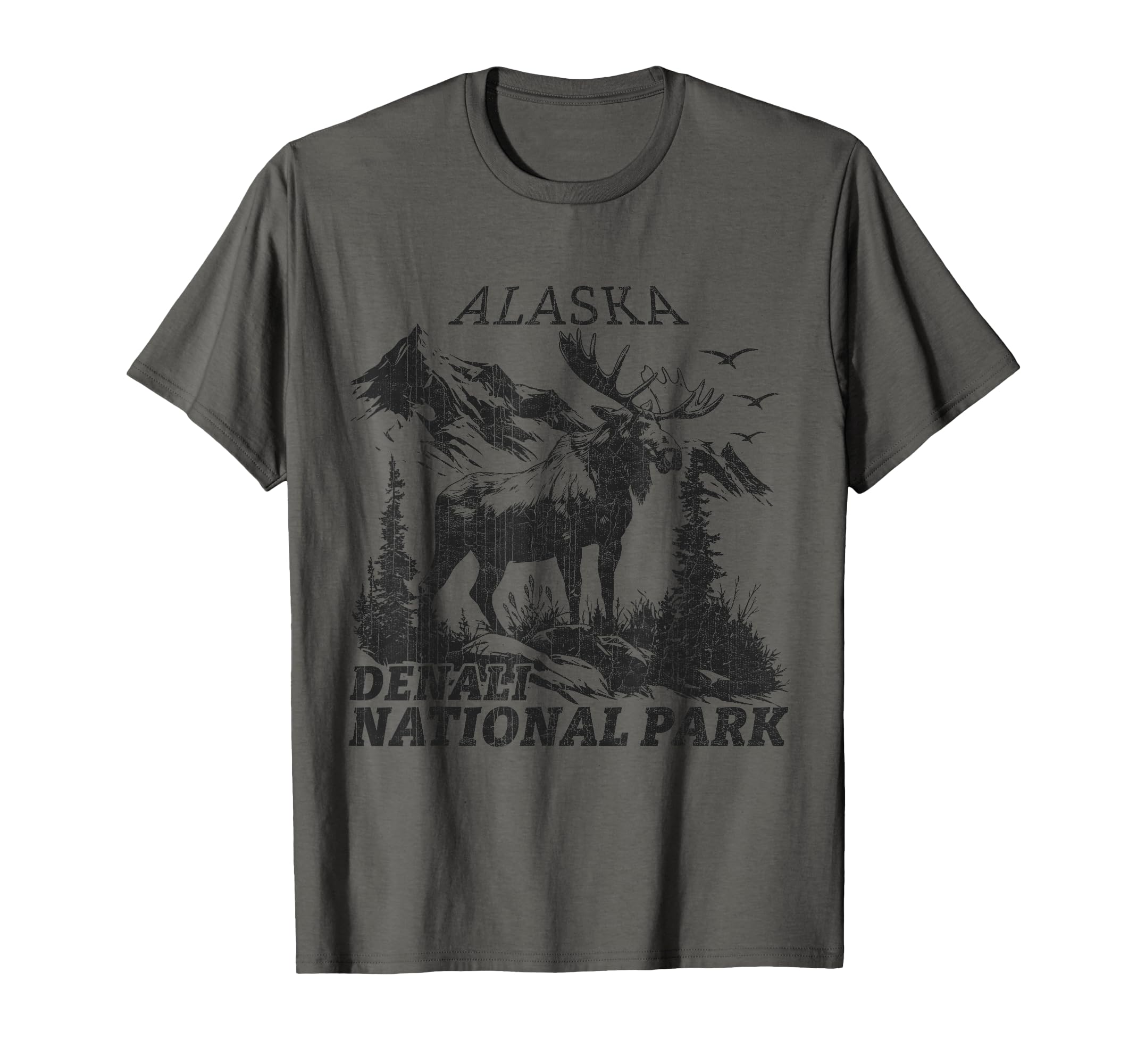 Moose Denali National Park Alaska T-Shirt - Novelty Apparel for Adults - T-Shirt, Sweatshirt, Hoodie