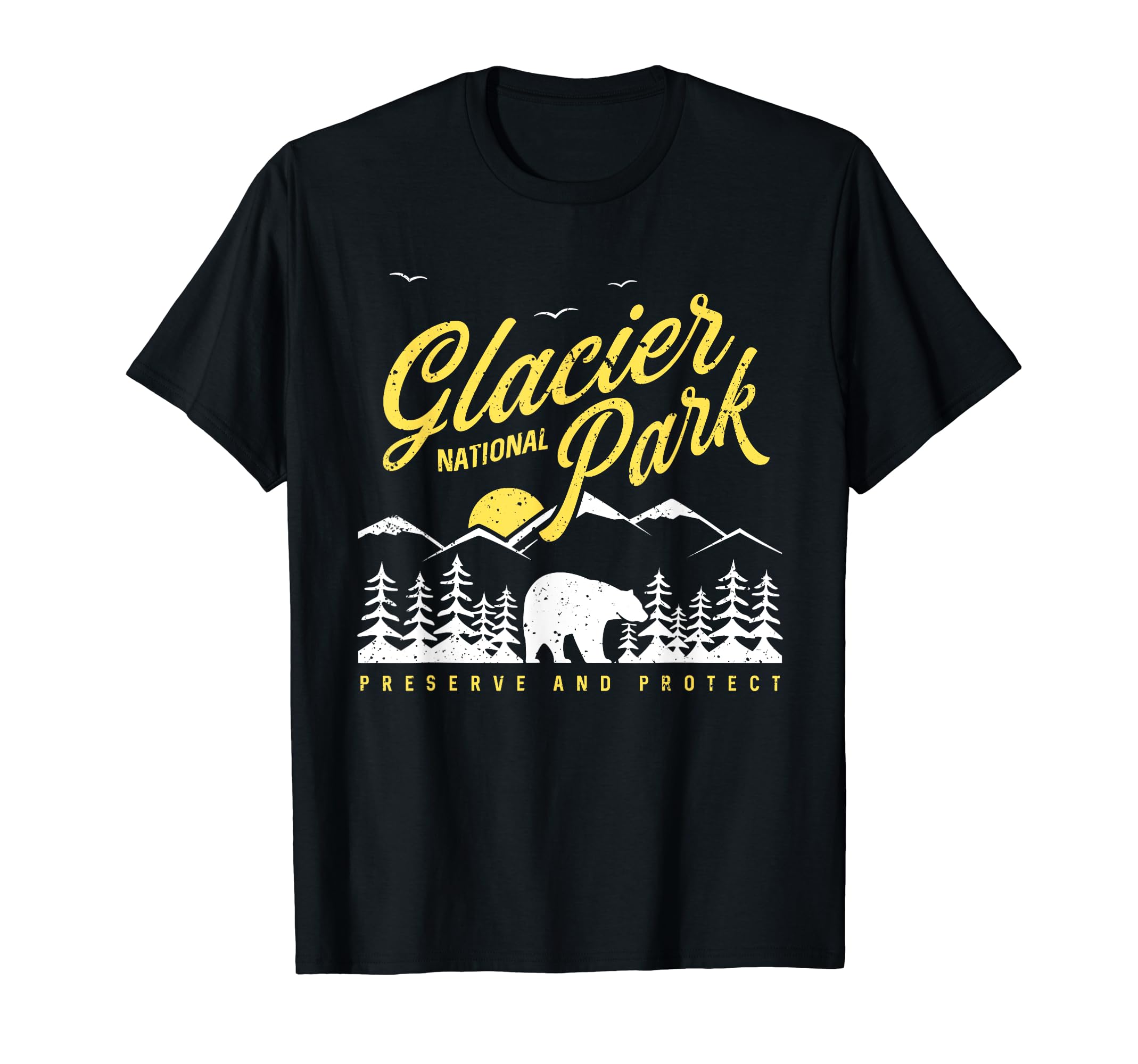 Glacier National Park Montana Bear T-Shirt - Streetwear Style for Adults - T-Shirt, Sweatshirt, Hoodie