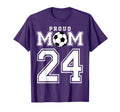Number 24 Custom Proud Soccer Futbol Mom T-Shirt - Trendy Graphic Unisex - T-Shirt, Sweatshirt, Hoodie