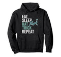 Eat Sleep Hat Trick Repeat Soccer Hoodie - Aesthetic Graphic for Adults - T-Shirt, Sweatshirt, Hoodie
