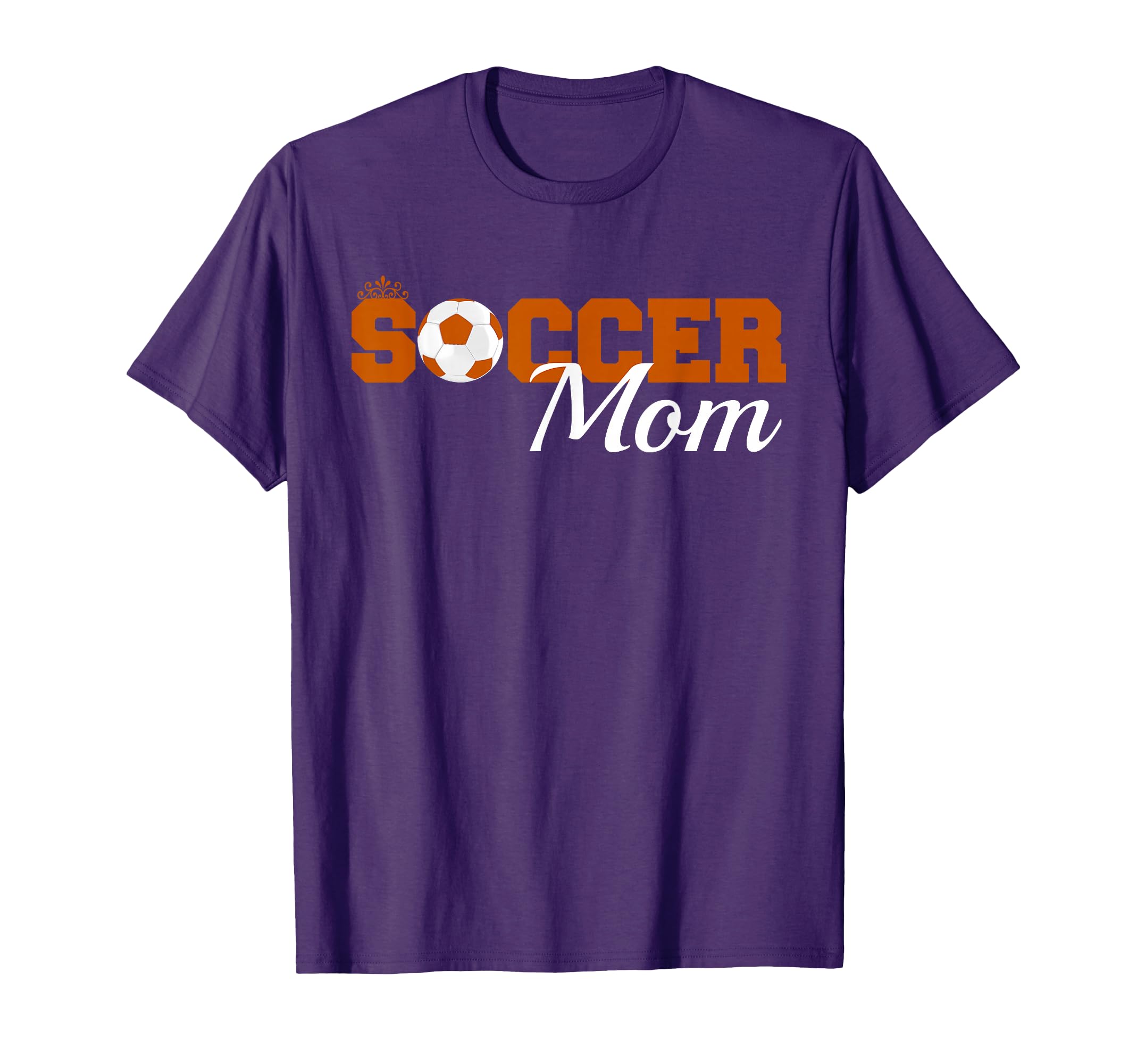Soccer Mom Burnt Orange White Fun T-Shirt - Aesthetic Graphic Unisex - T-Shirt, Sweatshirt, Hoodie