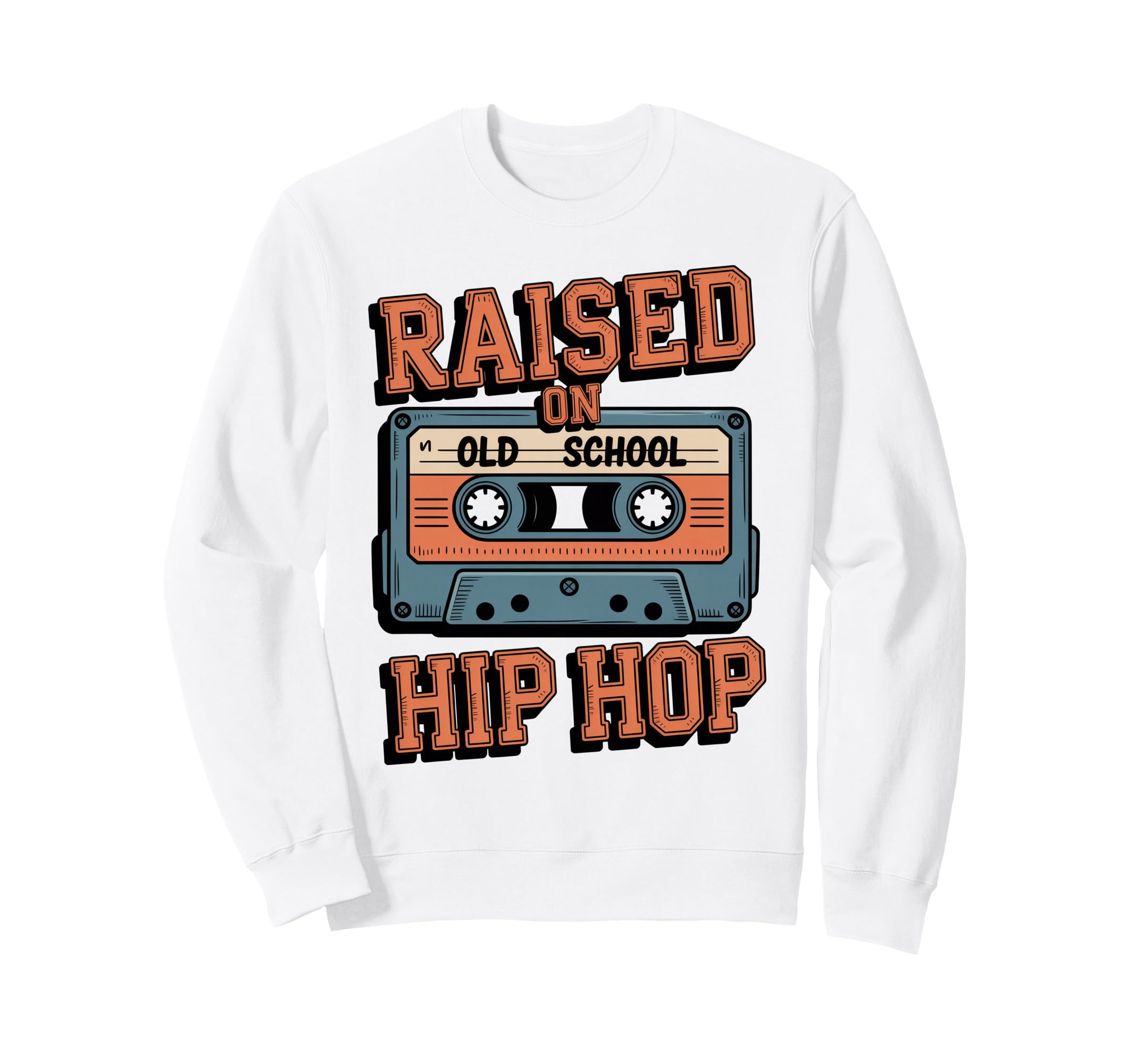 Raised Old School Hip Hop Sweatshirt - Custom Art Print for Adults - T-Shirt, Sweatshirt, Hoodie