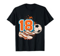 18Th Birthday Soccer Player Football T-Shirt - Aesthetic Graphic Men Women - T-Shirt, Sweatshirt, Hoodie