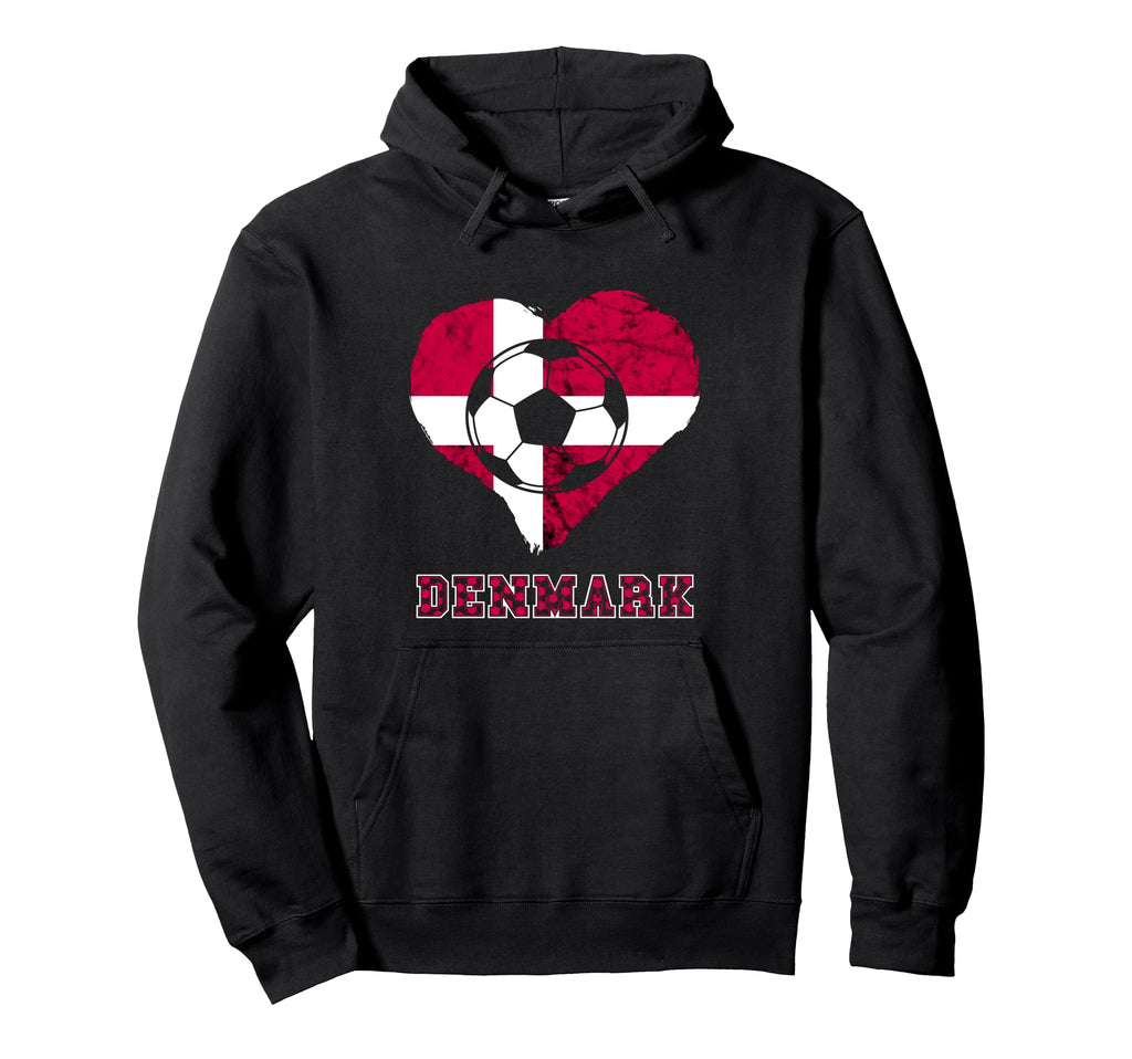 Denmark Heart Danish Soccer Team Denmark Hoodie - Graphic Print Unisex - T-Shirt, Sweatshirt, Hoodie